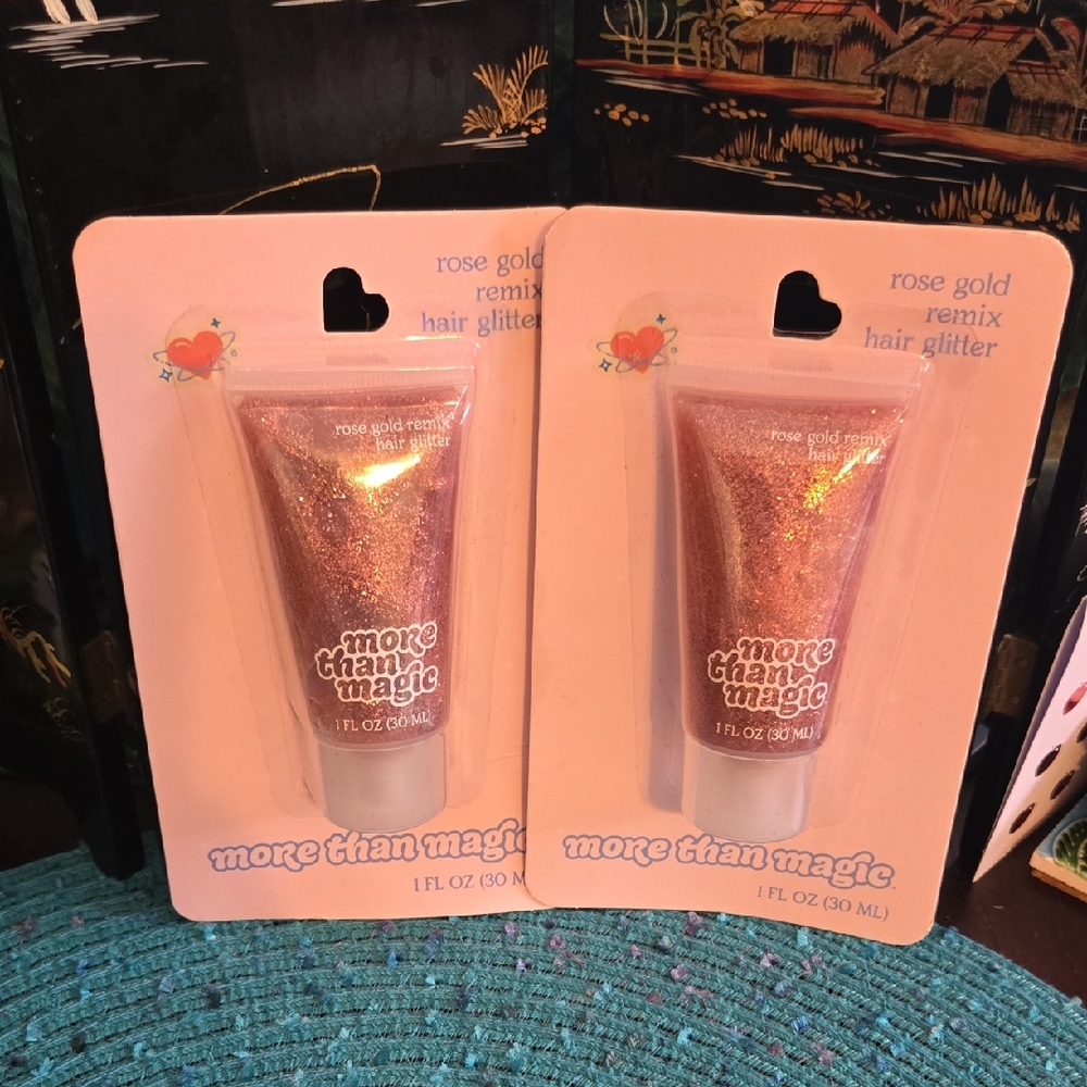 More Than Magic Shimmering Rose Gold Hair Glitter